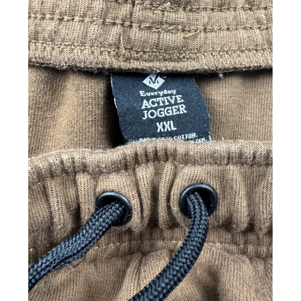 Everyday Active Jogger XXL Mens Brown Tile Cotton Blend Lounge Sweatpants - Picture 5 of 10
